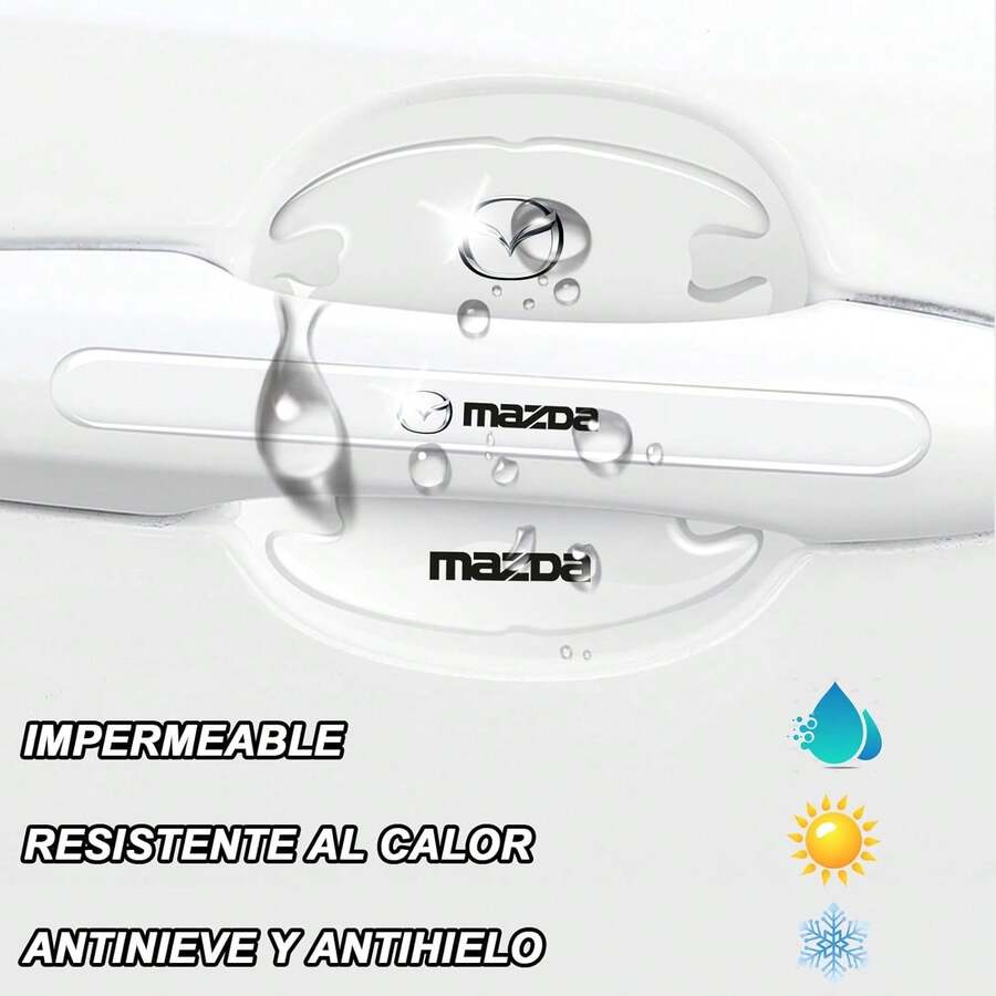 14 Protector de manijas para auto,Protectores de puertas para auto,Autoadhesivo Impermeable,Protectores para manija de puerta de coche de arañazos transparente para todos los modelos de - 1 - Ver 1