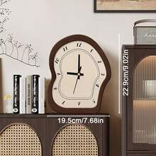 Zazumi 1PC 家居装饰台钟 复古创意台钟 入口钟 壁挂钟 客厅玄关展示钟 静音电池供电 - 彩色 - 查看 12