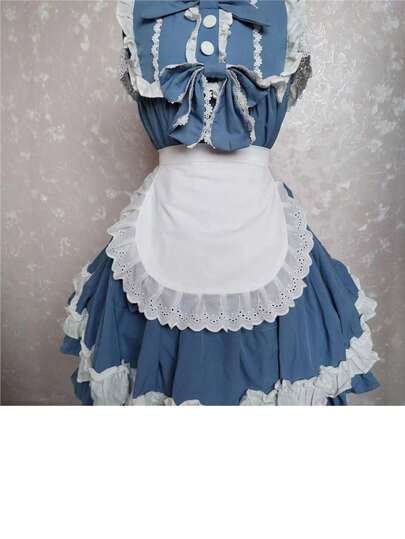Maid Role-Playing Apron, Maid Cosplay Costume, Half Apron, Waitress Servant Outfit, Maid Apron, Cute Princess Style Apron, Daily Apron, Fashionable Little Chef Apron, Maid Apron Cute Princess Style Apron Soft Girl Daily Bib Cute Outfit Apron.