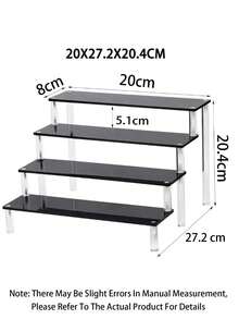 1 件亚克力梯形展示架，3 层梯形展示架，家居收纳展示架珠宝化妆品展示架，多层收纳透明展示架蛋糕架香水架