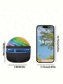 1PC LED Aurora Projector Lamp With Remote Control And Dimming Function - RGB Mood Night Light, USB Powered Ambient Light For Home Decoration, Suitable For Bedroom And Living Room, Perfect Holiday Gift, Bedroom Mood Light | Plastic LED Lamp, Bedroom LED Lamp