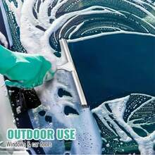 不锈钢多功能刮水器，可更换橡胶刮片，适用于淋浴房玻璃，手持式淋浴房刮水器，也可用于刮除玻璃上的水渍，是家用清洁刮水器、窗户刮水器和水渍清除器的理想选择，适用于淋浴房门、浴室、窗户和汽车玻璃。 - 彩色 - 查看 10