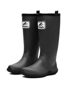 1双轻便高筒雨靴，柔软可折叠户外徒步长筒涉水鞋，骑行靴，超薄雨靴，徒步涉水靴，通勤鞋套，男女通用