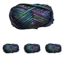 4pcs DIY Faux Leather Fabric Strips, Suitable For Crochet And Knitting - Total Weight 14.1 Oz (Approx. 390g/3.53oz), Length 36 Yards, Ideal For Making Bags, Blankets, Pillows And Rugs - Unique Metallic Colors, Polyester - Multicolor - View 25