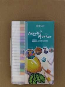 80 Color Large Capacity Acrylic Marker With Soft Tip, Suitable For Beginners To Draw,Birthday Presents For Friends, School Drawings, Back To School,Christmas Gifts,School Supplies,Art Supplies,Stationery - Multicolor - View 13
