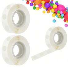 [Random Assorted] 100pcs/200pcs/300pcs Double-Sided Balloon Stickers, Transparent Adhesive Dots For Birthday, Party, Wedding, Christmas Decoration, Easy To Tear Off, No Trace, Removable - Multicolor - View 6