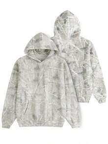 Camo Maple Leaf Hoodie For Men Easter Outfit - Stylish And Versatile Hoodie Spring Outfits For Women, Oversized Hoodie St. Patrick'S Day Attire. This Stylish Long-Sleeved Hoodie Features A Maple Leaf Camouflage Print, Perfect For A Casual Vacation. - 米色 - 查看 4