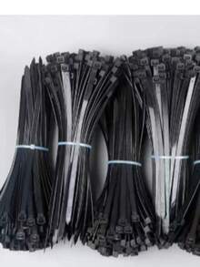 300pcs Black & White Nylon Cable Ties, Size 10cm/15cm/20cm, Made Of Brand New Nylon Material, Suitable For Home Wiring Management, Engineering Bundling, Black & White Self-Locking Nylon Tie Wrap 10/15/20cm Set, Tie For Order And Neatness, Applicable For Home, Office, Construction Site, Automotive And More Scenarios