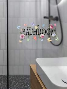 Letter Graphic Wall Sticker, Pvc Waterproof Self Adhesive Wall Art Decor Home Bathroom Decor, Stickers, Wall Decal, Vinyl Decal Home Decorations, Spring Decoration Items Refresh Your Home, Festival Decoration Stickers Gifts Birthday Graduation - 彩色 - 查看 4