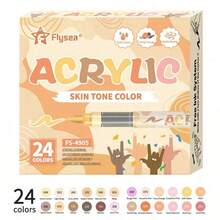 8 loại mới, 12 màu, cộng với tông màu da cổ điển/màu macaron, 72 bút đánh dấu màu acrylic, 36 tông màu da + 36 màu macaron, vẽ tranh, tô màu, dụng cụ nghệ thuật chuyên nghiệp, quà tặng ngày lễ Halloween, Giáng sinh, Phục sinh - Bút đánh dấu acrylic lỏng trực tiếp - Xem 5