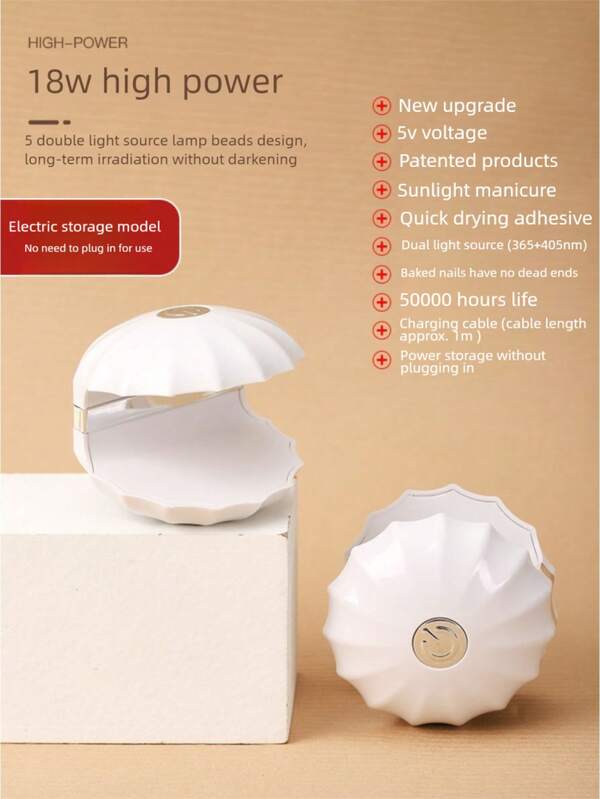 18W Mini Nail Lamp, A Convenient And High-Quality Nail Polish Drying Tool, Suitable For Nail Art Styling And Quick-Drying Nail Polish. Suitable For Use In Nail Salons Or Home DIY Salons.