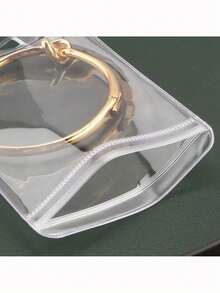 100/10pcs PVC Transparent Jewelry Anti-Oxidation Zipper Bags, Plastic Bags For Packaging Jewelry, Rings, Earrings And Other Transparent Polyethylene Bags - Clear - View 5