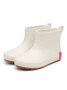 1 双女士纯色短款雨靴，运动型雨鞋，适合户外徒步，轻便时尚涉水靴（尺码偏小一码）