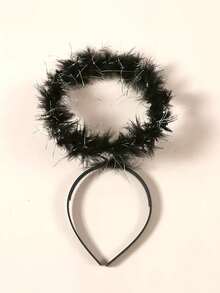 2PCS Halloween Angel Wings/Demonic Wings Set, Feather Props, Suitable For Party Decoration, Dance Events, Performances, Fashion Magazine Shoots, Model Parades And Various Holiday Role-Playing Props (Made Of Natural Feathers)