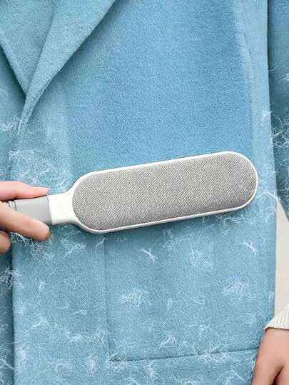 1 pieza Cepillo reutilizable de doble cara para eliminar el cabello, removedor de pelo de mascota por estática, cepillo de pelusa manual estática para cabello de gato, ropa, sofá, muebles, ropa de cama y limpieza de alfombras - Material de plástico, sin necesidad de electricidad, afeita y limpia el pelaje suavemente, crea un hogar ordenado