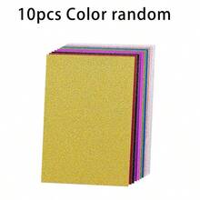 Tấm xốp lấp lánh A4 Giấy bìa cứng tự dính lấp lánh A4 gói 10 tờ - Nhiều màu - Xem 4