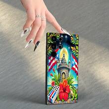 A Creatively Designed And Popular TPU Phone Case With The Puerto Rico Flag, Suitable For Samsung Galaxy Series Phones Including A05, A15, A14, A13, A52, A23, A53, A54, S23, A32, A25, S20, S21, S24, Fe, Uhd, 4G, And 5G. - 黑色 - 查看 8