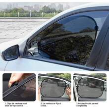 5 Piezas Negro Parasol para Auto Ventana,protección de Rayos,Cubre Sol para Auto,el Calor y el deslumbramiento. (Negro) - 1 - Ver 7