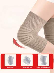 1件装羊绒护膝，防滑膝关节保护器，老年人适用，秋冬季 - 彩色 - 查看 5