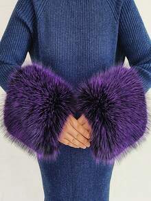 1. Faux Fur Collar & Cuff Set, Warm Faux Fur Scarf, Fluffy Oversized Furry Shawl Wrap For Women In Winter, Suitable For Dresses, Christmas Decoration - Multicolor - View 56