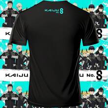 Playera Unisex con Estampado de anime Kaiju8 Kafka | Diseño Urbano y Comodo | Streetwear, Festivales y Uso Diario | Algodón Peinado y Corte Holgado  | Ideal para Outfits Casuales, Fiestas o Regalos | Hombre y mujer - Negro - Ver 2