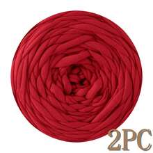 1/2pcs T-Shirt Yarn, Large 300g ± 20g T-Shirt Yarn Roll - 2cm Wide, Woven Fabric Knitted Yarn, Soft & Versatile For DIY Crafts, Used For Crocheting And Knitting Bags, Cushions, Dolls, Blankets, Slippers, Handicraft Crochet Projects, Available In Multiple Colors, Multicolor Yarn | Polyester Yarn | Acrylic Yarn | Crochet Yarn | Crafting Yarn | Vibrant Yarn Balls | Versatile Crafting Material, Knitting Accessories And Supplies