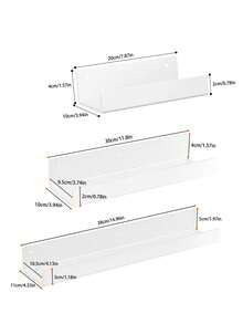 1/2pcs Acrylic Storage Rack, Transparent Storage Rack, Floating Wall Mounted Shelf, Display Cabinet, Book Storage Rack, Multi-Purpose Storage Display Rack For Bedroom Bathroom Living Room