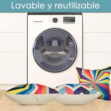 HomeChi Fundas de Almohada, Juego de 4 Fundas de Almohada con Patrón Decorativo Geométrico, Funda de Cojín Funda de Almohada de Lino de Algodón Suave para Sofá Sala de Estar Decoración del Hogar - C - Ver 7