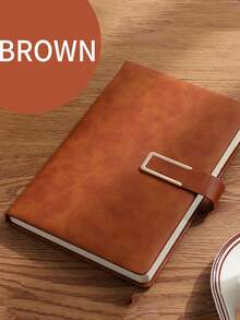 A5 Hardcover Notebook - Waterproof Faux Leather, Magnetic Closure, Ideal For University And Office Note-Taking, Retro Style