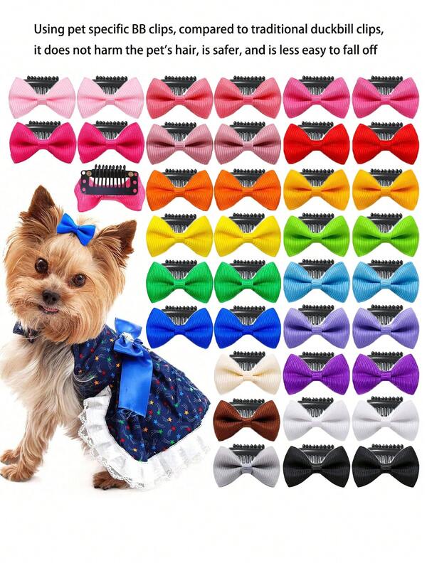 10/20/50pcs Pet Hair Clips Random Color Cute Cat & Dog Hair Accessories