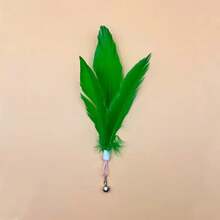 1pc/2pcs/5pcs Artificial Cat Feather Toys, Cute Cat Teaser Toys, Random Colors, With Bells, Feather Replacement Heads, Suitable For All Cats - Multicolor - View 6