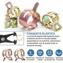 Abrazaderas de Manguera 115 Piezas con Alicate de abrazadera de Manguera de Resorte Kit de Surtido de Sujetadores de Tubería - 1 - Ver 3