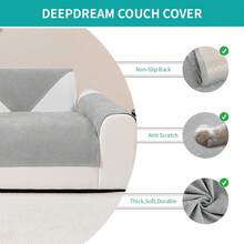 Waterproof Sofa Cover Chenille Sofa Cover, Scratch-Resistant Dog Cat Sofa Protector, Non-Slip Sofa Cover Couch Cover Seater For U Shape L Shape Sectional Sofa - Light Grey - View 4