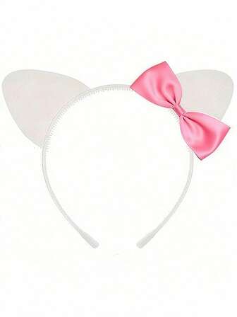 5/3/1pc Ear Headwear Party Gift Kitten Party Decoration Bow Headwear Cat Comfortable Hairstyle Accessories Kitten Birthday Gift Hair Hoop Clothing, Styling Clips - Crease-Free Clips For Makeup And Hair | Women's Daily, Party And Holiday Styling Tools, Suitable For Curlers, Women's Bow Hair Clips, Hair Clip Headbands, Hairbands