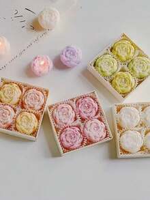 1 buc. Lumânare/mutătură din silicon în formă de trandafir pentru decorare