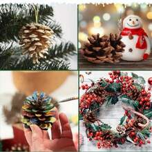 50/30/10 piezas Piñas artificiales, prácticas mini piñas decorativas para fiestas de otoño/invierno, piñas falsas realistas para coronas de Navidad, decoración del hogar, decoración rústica de piñas - Tamaños grandes, medianos y mini, adecuados para mesas, árboles, decoración del hogar, manualidades de Navidad, decoración de dormitorio de otoño, decoración del hogar con plantas falsas, decoración de habitaciones navideñas