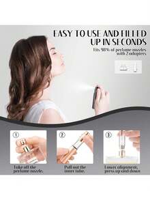 1pc Perfume Bottle Refillable Atomizer Perfume Atomiser, Pocket Perfume Dispenser, Scent Pump Case, Leakproof Portable Perfume Sprayer For Women And Men Travel, Gym, Purse Essential - Multicolor - View 4