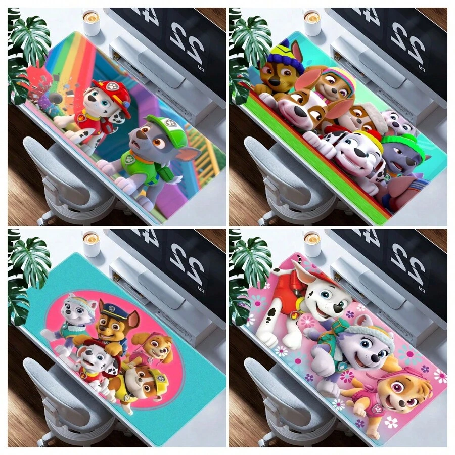 1pc  Cartoon Gaming Mouse Pad - Vibrant Colorful Pups Designs, Durable Desk Mat For PC & Keyboard, Perfect For Gamers, Kids' Room & Office Use, Mouse Pads For Desk