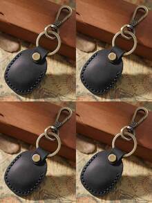 Leather Holder Keychain, Portable Handmade Leather Holder With Key Ring Fully Covered Protective Case, Compatible With AirTags 2021 Brown,PU Leather Small For AirTag Holder With Key Rings Protective Case Cover Accessories Faux Leather Airtag Case Keychain, Portable Handmade Faux Leather Air Tag Holder Bag Purse Charm Accessories - Multicolor - View 21