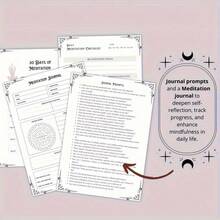 Adult Meditation Guide: Breathing Techniques, Yoga Poses, Affirmations, Journaling Prompts And Mantras - Mindfulness And Spiritual Growth Journal With Mandala Art And Relaxation Exercises, Mindfulness Journal, Inspirational Journal | Mandala Art Journal | Relaxation Journal - Adult Guided Meditation Program - View 6