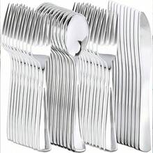 150/75/50/25/20/10/2 pièces Set de cuillère/fourchette/couteau réutilisables en argent pour gâteau/salade, convient pour les fêtes, l'extérieur, les rassemblements familiaux, les mariages, les festivals, les ustensiles pour gâteaux et salades, les restaurants, la cuisine