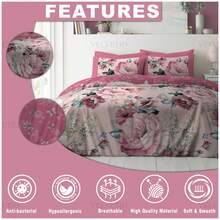 VELVETIO Goldie Printed Duvet Set Reversible Bedding Soft And Smooth Quilt Cover With Matching Pillowcase - Multicolor - View 5