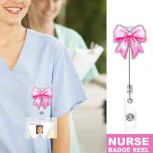 1 Conjunto (Clipe de Crachá + Porta-Cartão + Cordão) Porta-Crachá Floral Preto, Carretel de Crachá Versátil com Cordão Retrátil Destacável Ajustável, Clipe de Crachá e Protetor de Cartão de Identificação Adequado para Enfermeiras, Médicos, Funcionários de Escritório, Estudantes, Professores (Série Preta)