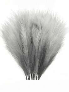 Conjunto de 7 ou 14 unidades de capim-dos-pampas artificial, 55 cm, flores artificiais fofas para decoração boho, decoração de casa, decoração de outono, enchimento de vasos, adequado para casa de campo, casamento (cinza degradê), decoração de outono, plantas artificiais. - Preto - Ver 1