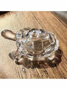 1pc Charming Transparent Sea Turtle Statue - A Healthy Blessing Decor, High Transparency, Cute Home Accessory For Sea Turtle Lovers, Sea Turtle Decor, Sea Turtle Statue, Sea Turtle Gift, Home Decor Statue, Unique Home Decor, Mini Statue, Small Ornament