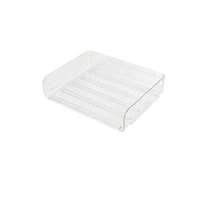 Estantería de escritorio cuadrada transparente, Soporte de bolígrafo acrílico transparente de 5 rejillas, Caja de almacenamiento de alto valor estilo Ins, Organizador de escritorio de oficina, Soporte de bolígrafo cuadrado de plástico, Estantería de gestión de libros, Caja de papel A4 acrílica de 4 rejillas para oficina