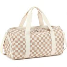 Training Bags - Brown White Corduroy Squares - View 9