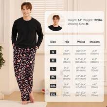 Mens Pajama Pants Soft Flannel Fleece Pajama Bottoms Sleep & Lounge Pants With Pockets And Drawstringhalloween - Kẹo Giáng sinh - Xem 2