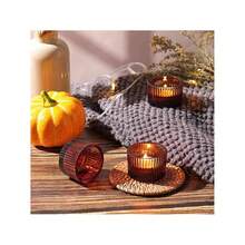 4/5/10/15 Candle Holders Set, 5.5cmX3.5cm Small Glass Tea Light Votive Candle Holders (Candles Not Included), Very Suitable For Wedding Table Center Decorations And Halloween, Christmas Holiday Parties, Birthday Parties, Home Decoration, Room Decoration, Etc.