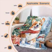 Nowy świąteczny koc flanelowy z nadrukiem cyfrowym dla futrzanego przyjaciela – miękki, ciepły i wielofunkcyjny na sofę, do biura, łóżka, na kemping i w podróż – uniwersalny prezent na każdą porę roku